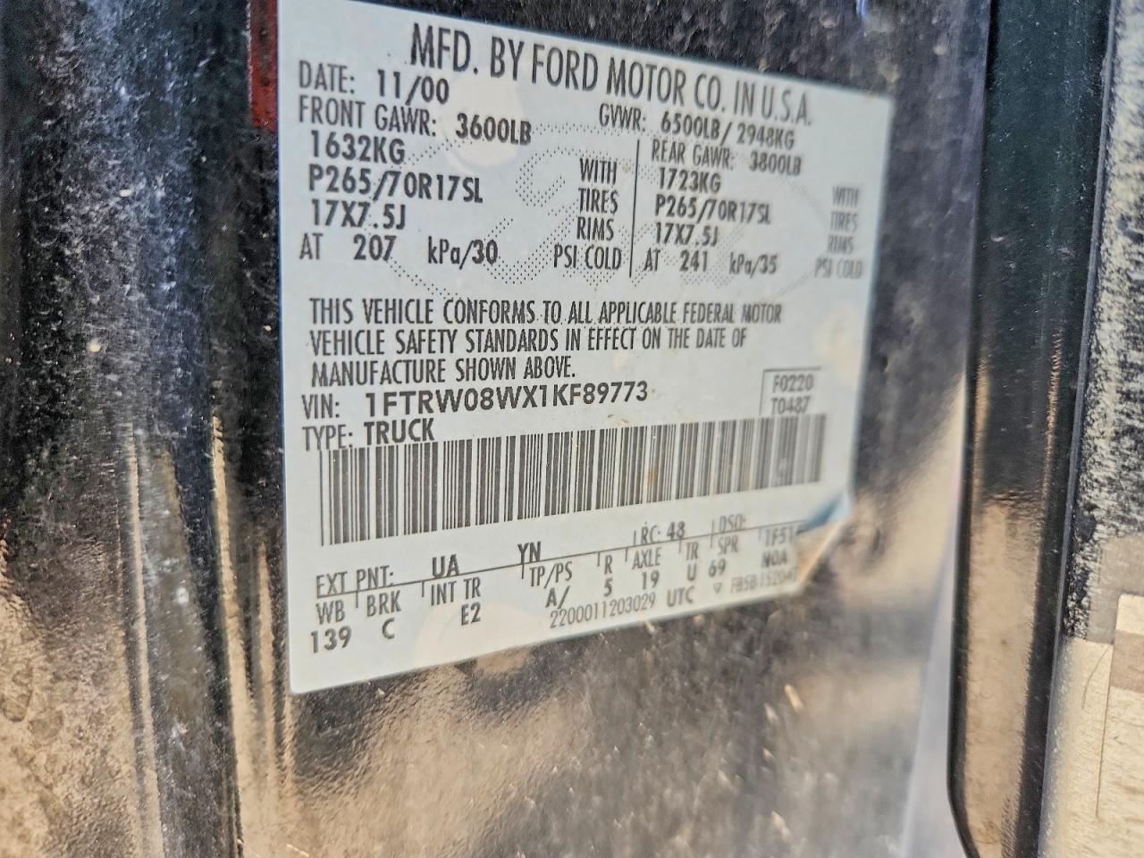 2001 FORD F150