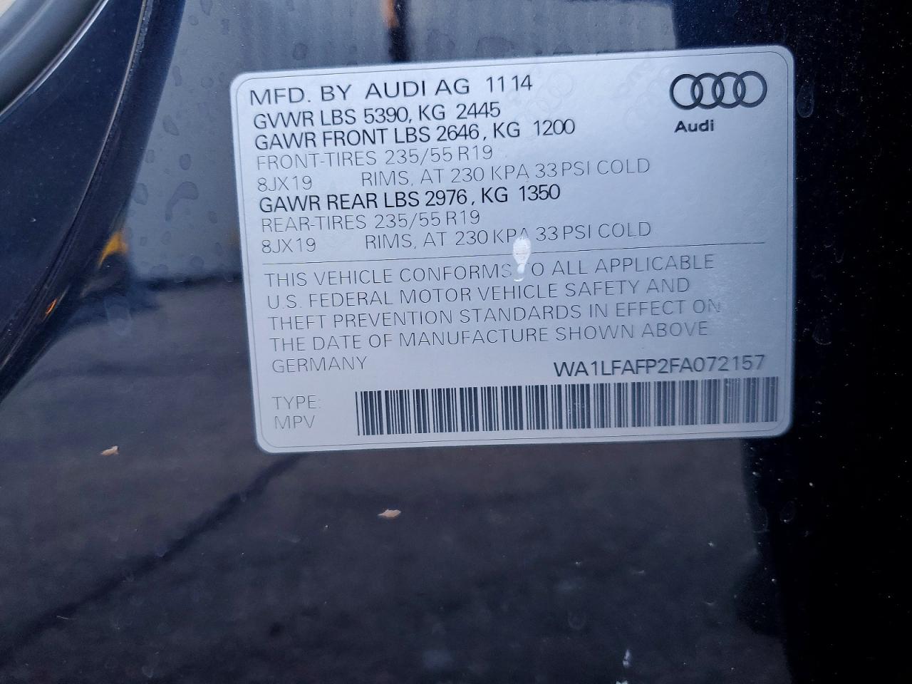 2015 AUDI Q5