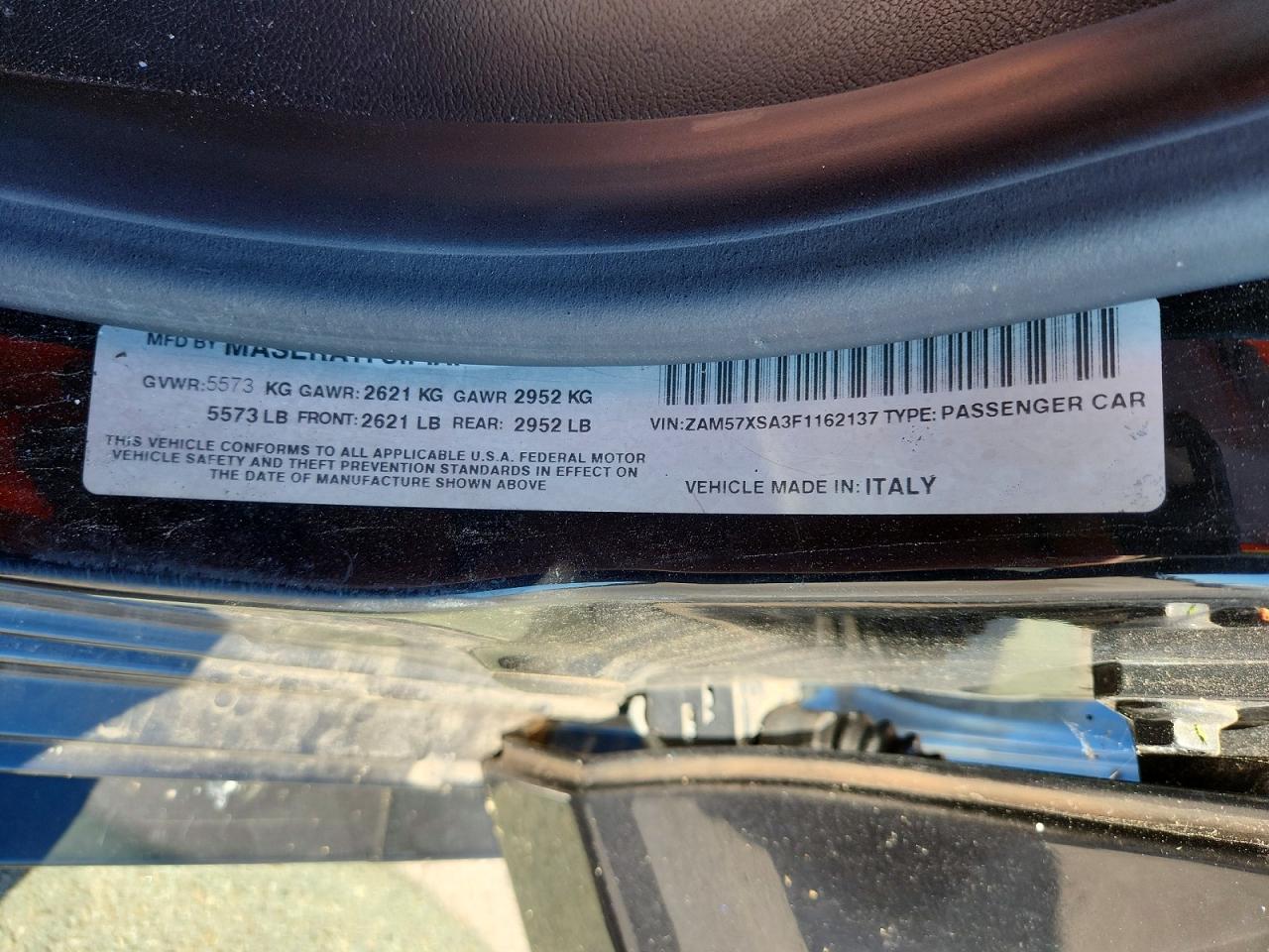 2015 MASERATI ALL OTHER