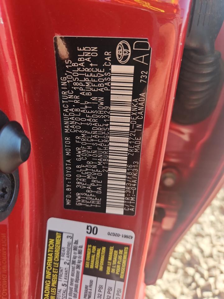 2016 TOYOTA COROLLA