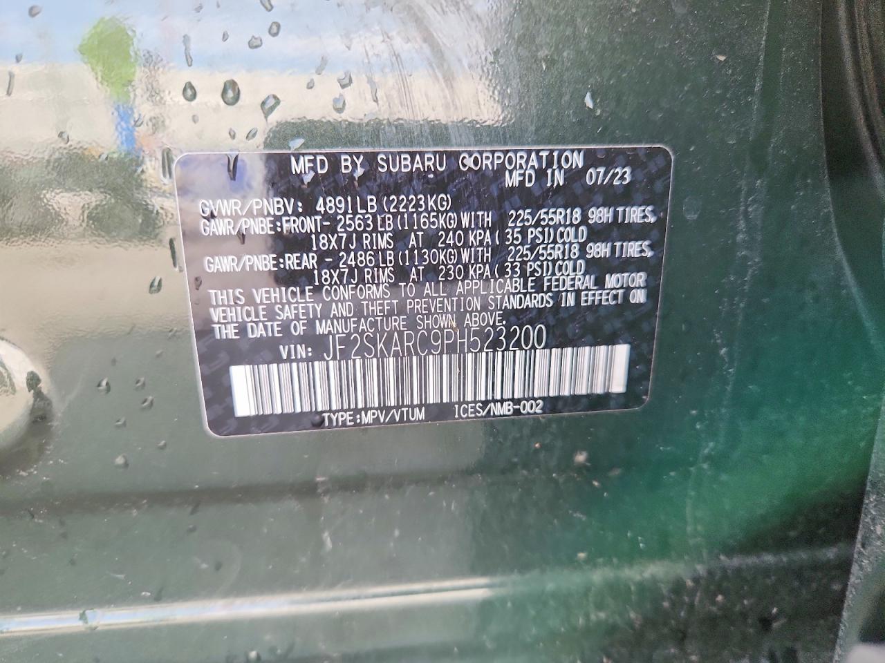 2023 SUBARU FORESTER