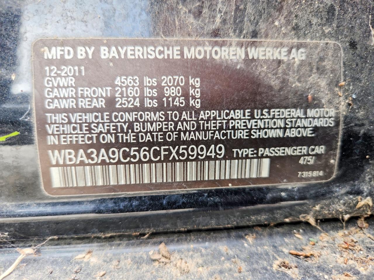 2012 BMW 3 SERIES