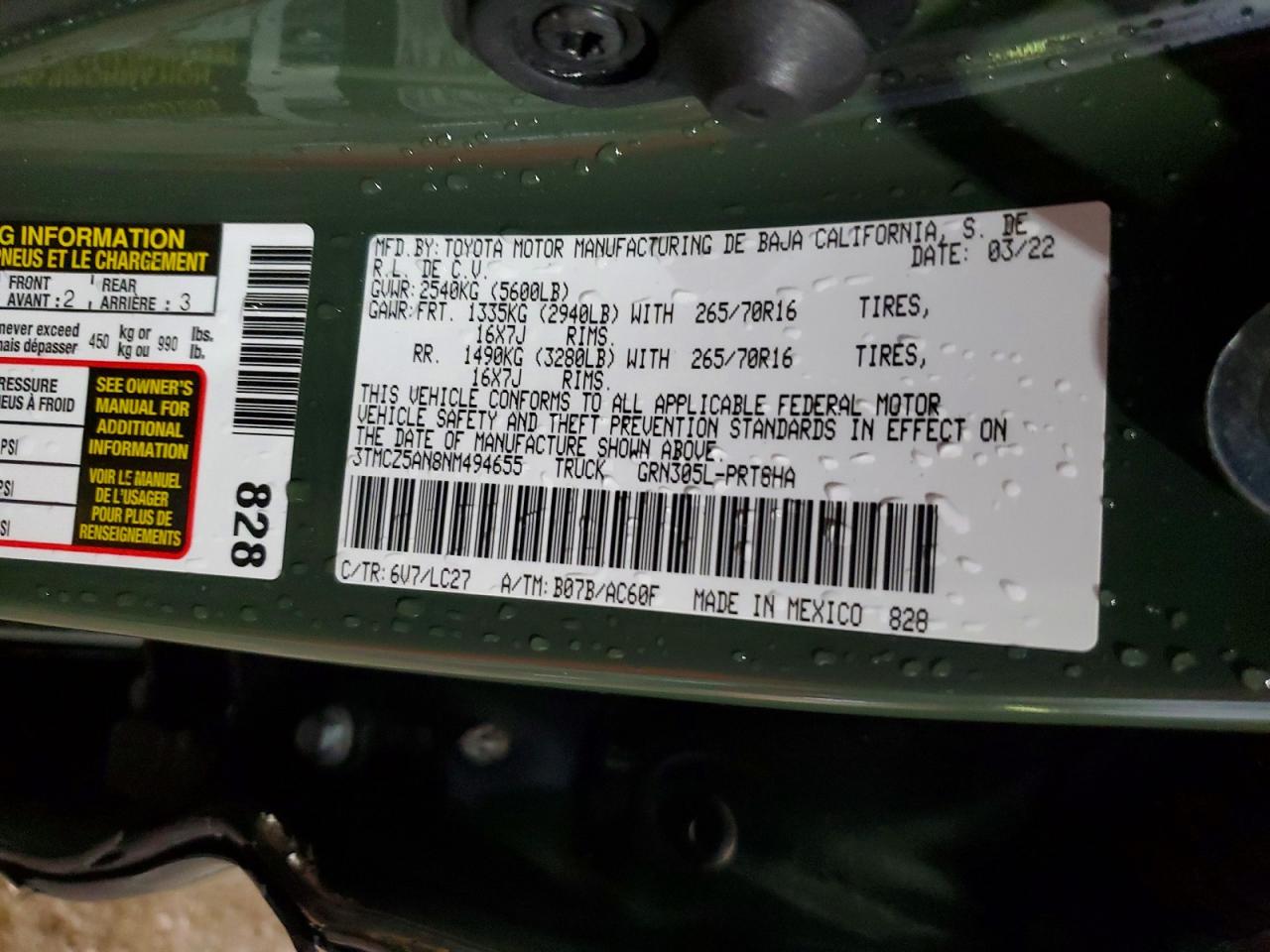 2022 TOYOTA TACOMA