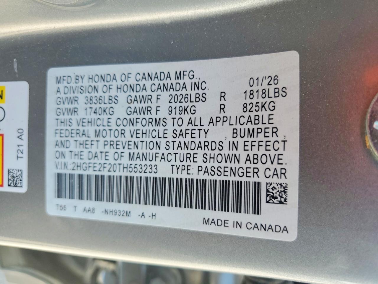 2026 HONDA CIVIC