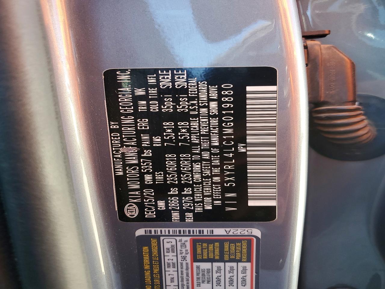 2021 KIA SORENTO