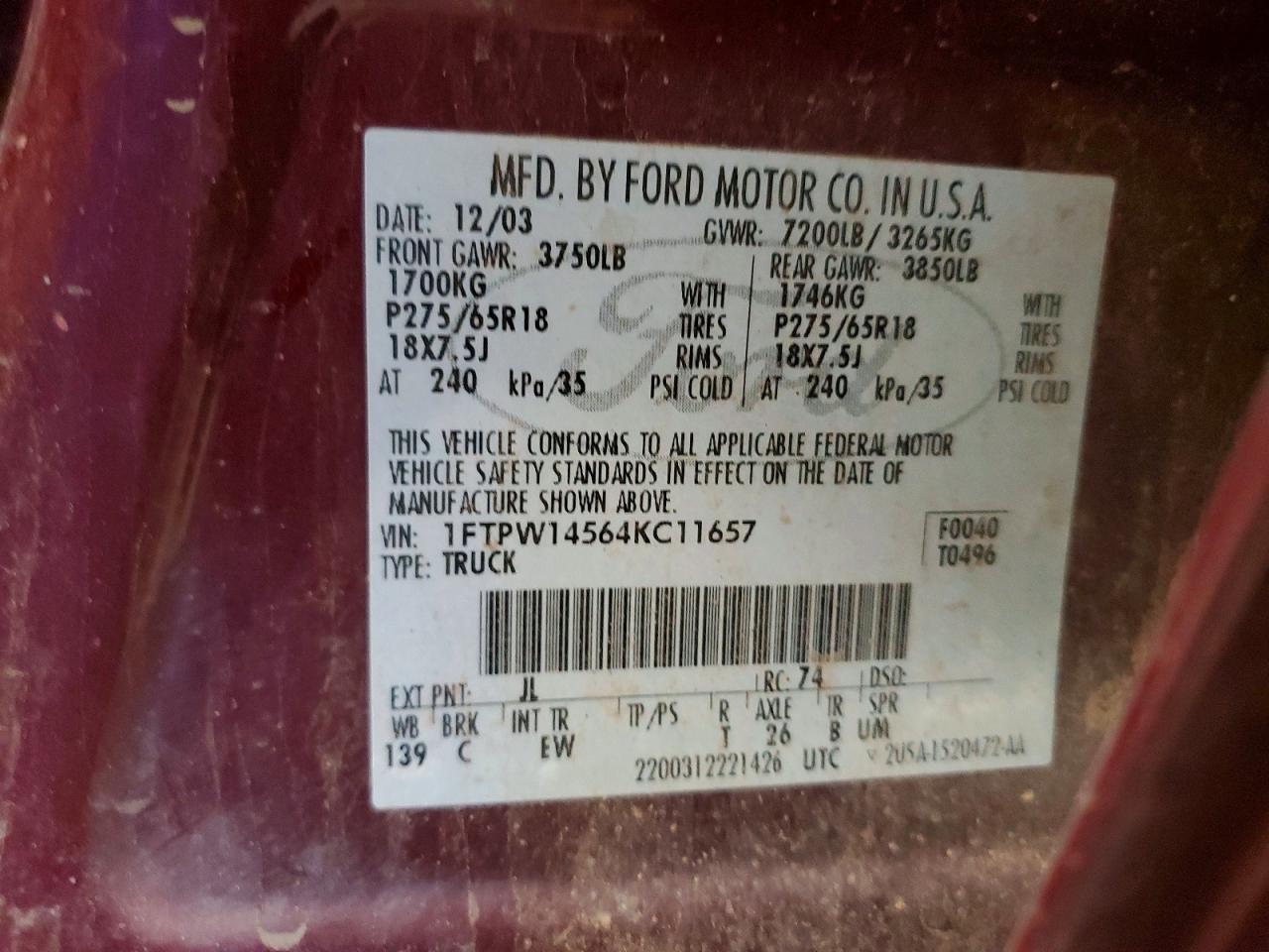 2004 FORD F150