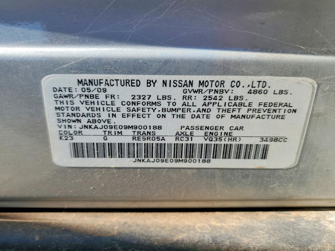 2009 INFINITI EX35