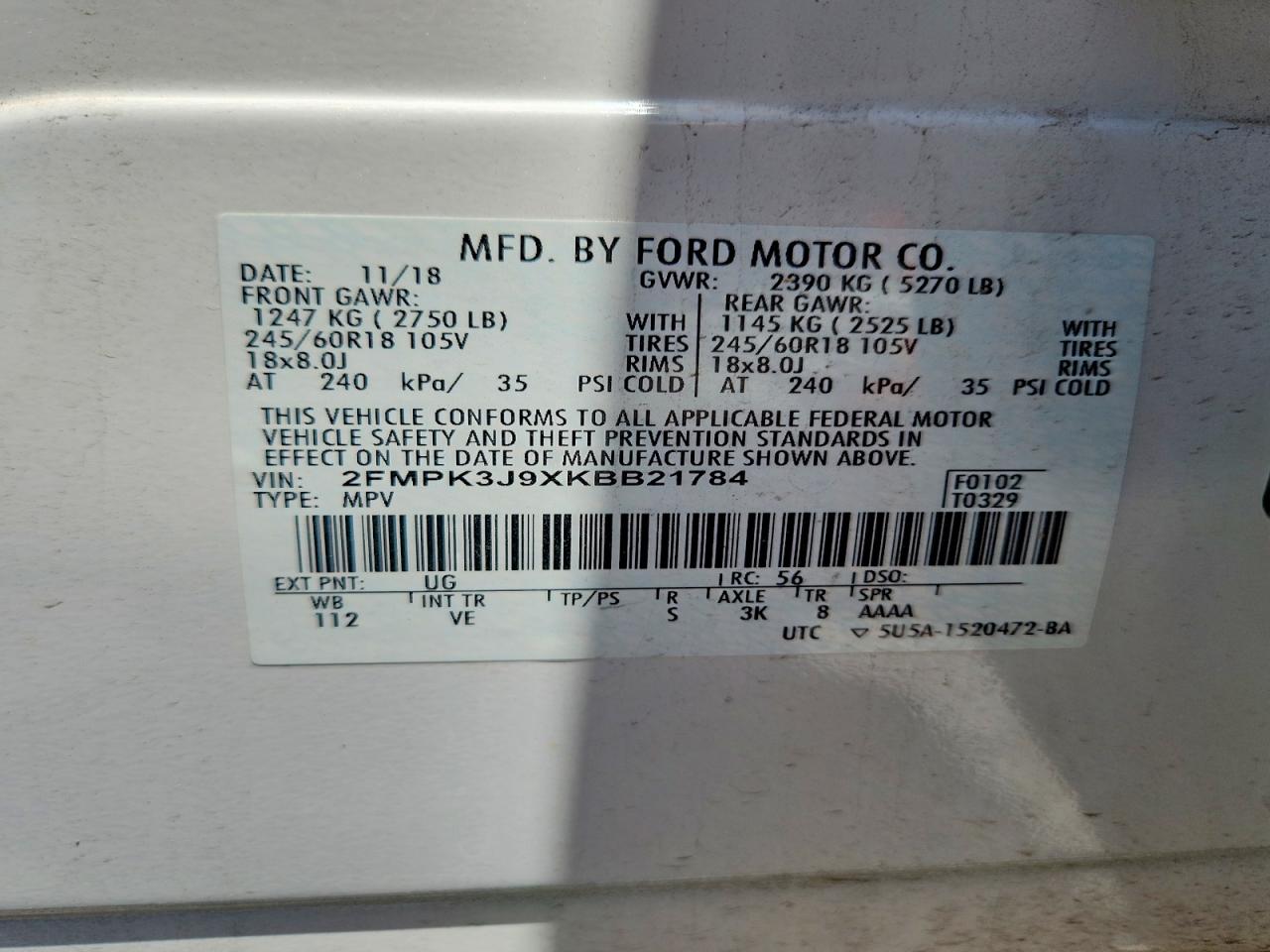 2019 FORD EDGE