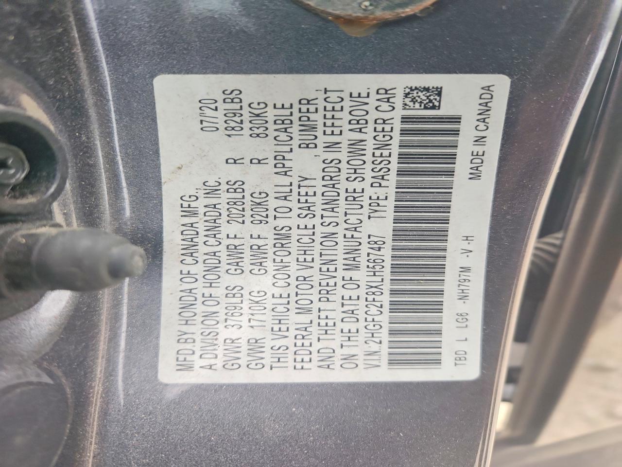 2020 HONDA CIVIC