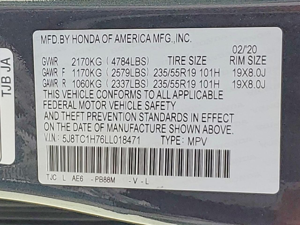 2020 ACURA RDX