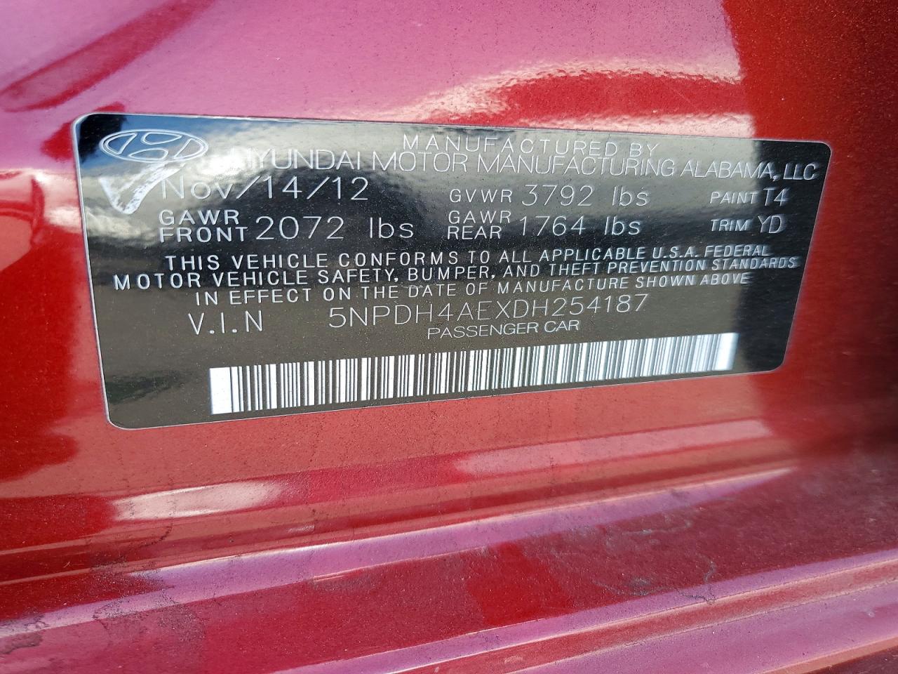 2013 HYUNDAI ELANTRA