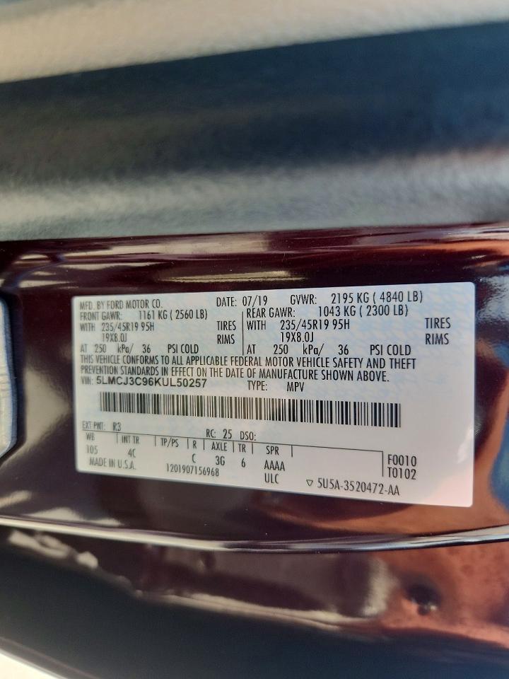2019 LINCOLN MKC