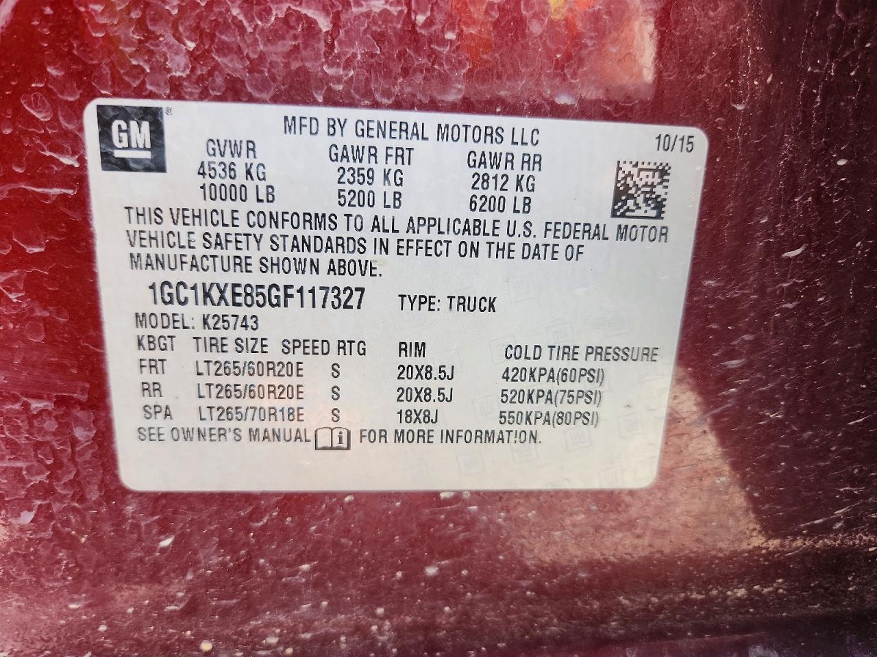 2016 CHEVROLET SILVERADO