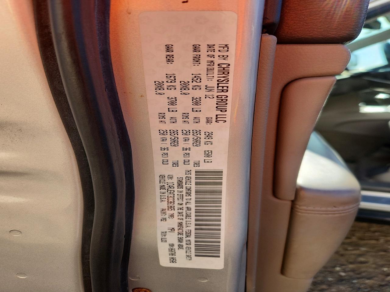 2012 JEEP GRAND CHER