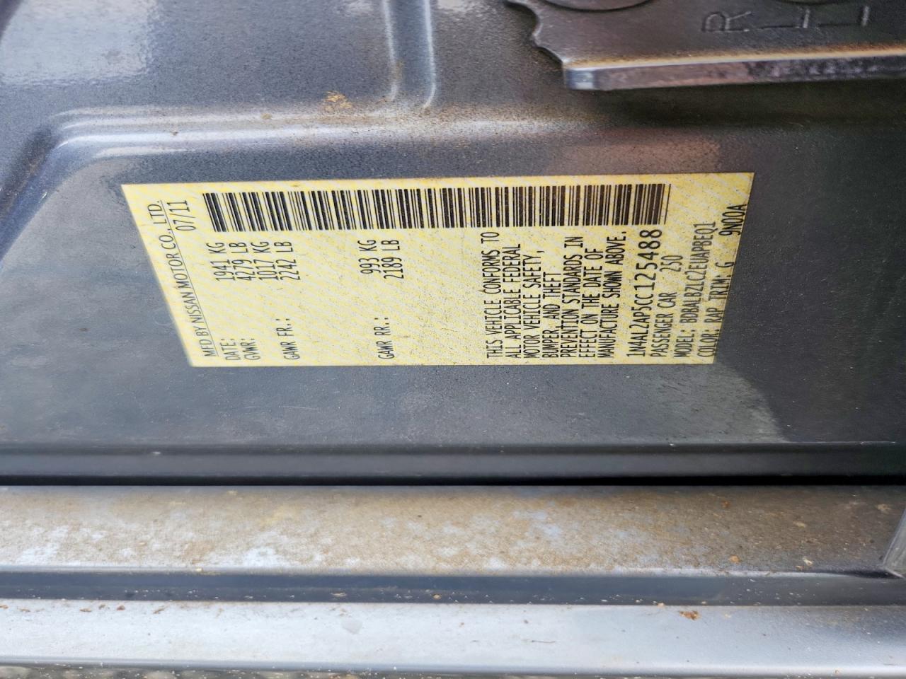 2012 NISSAN ALTIMA
