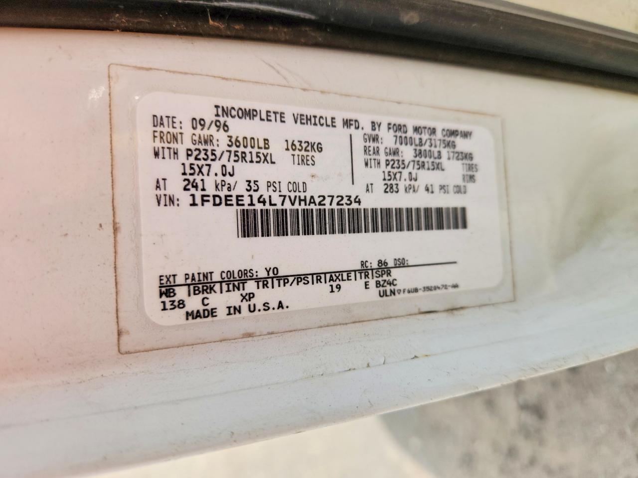 1997 FORD ECONOLINE