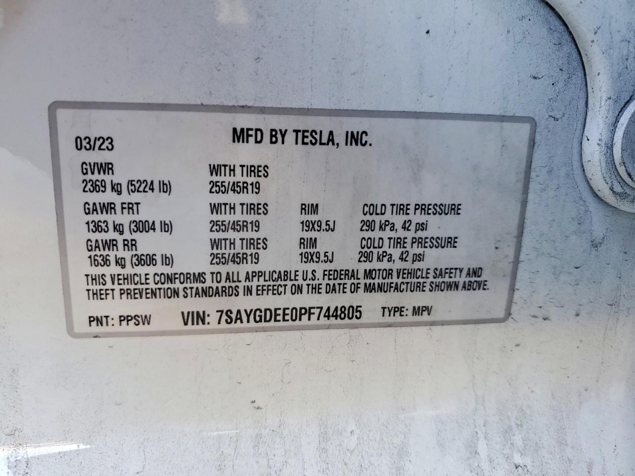 2023 TESLA MODEL Y