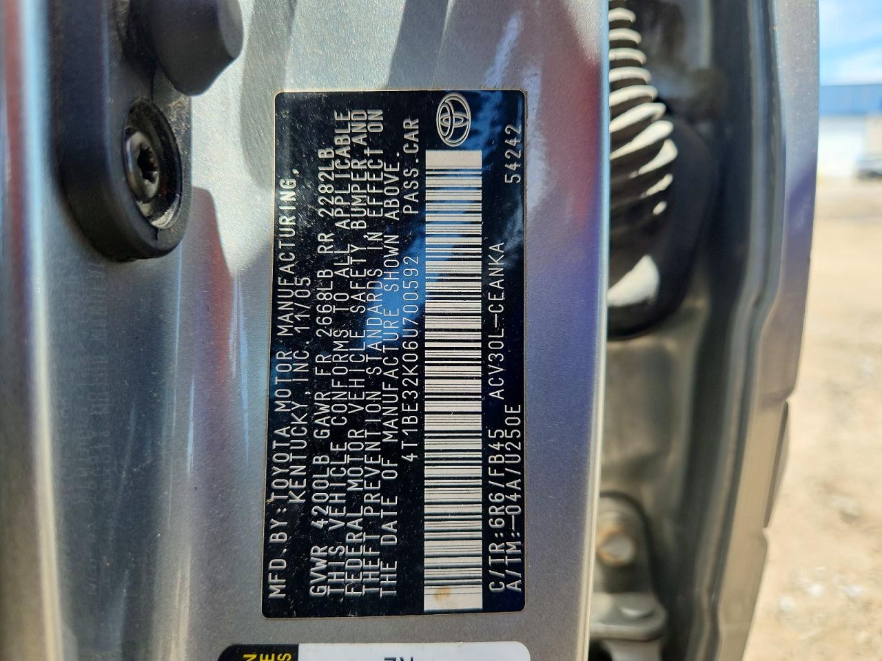 2006 TOYOTA CAMRY