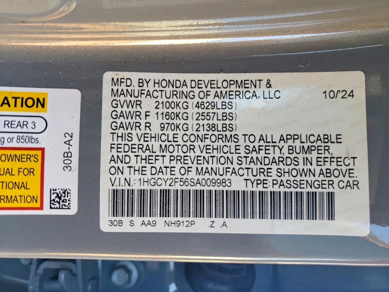 2025 HONDA ACCORD