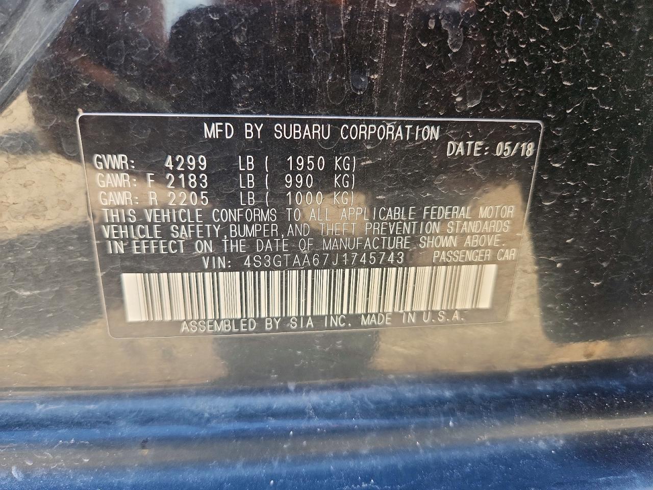 2018 SUBARU IMPREZA