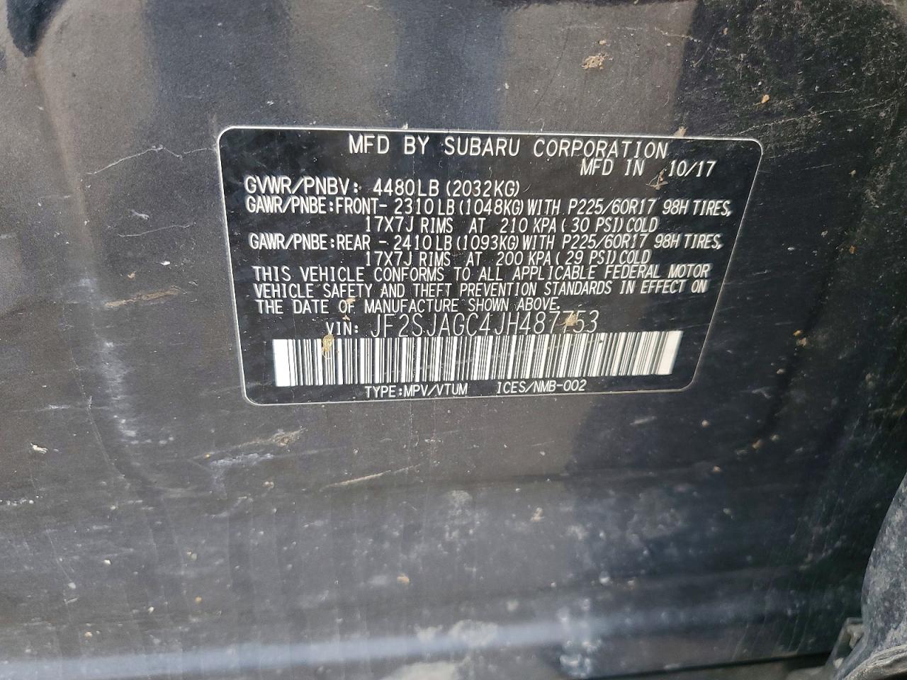 2018 SUBARU FORESTER