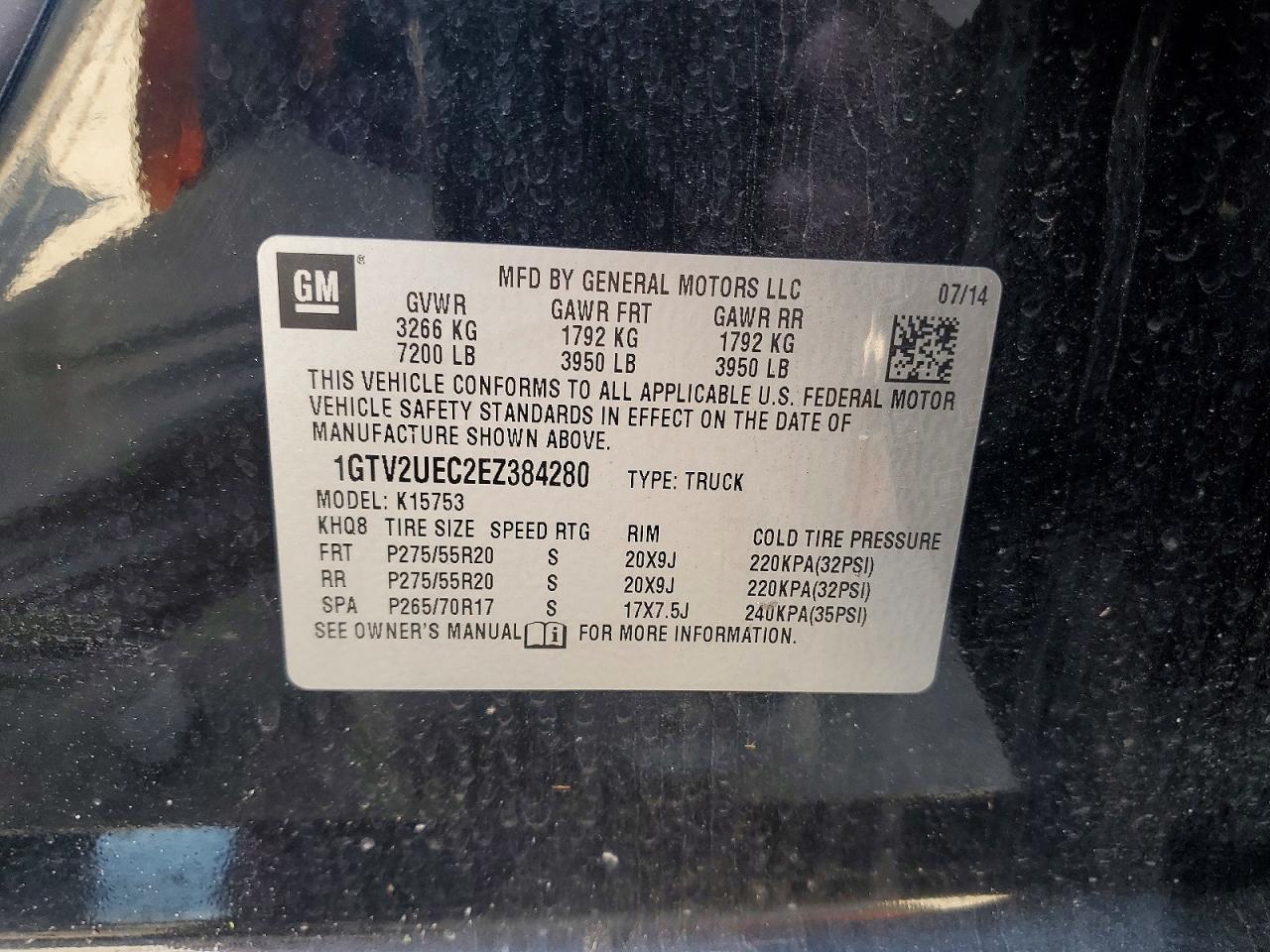 2014 GMC SIERRA