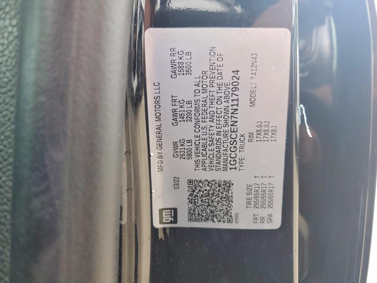2022 CHEVROLET COLORADO