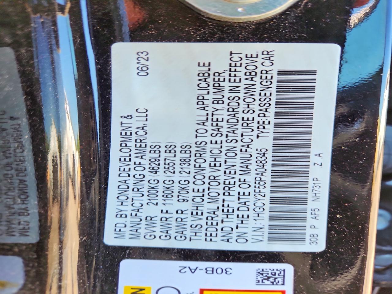 2023 HONDA ACCORD