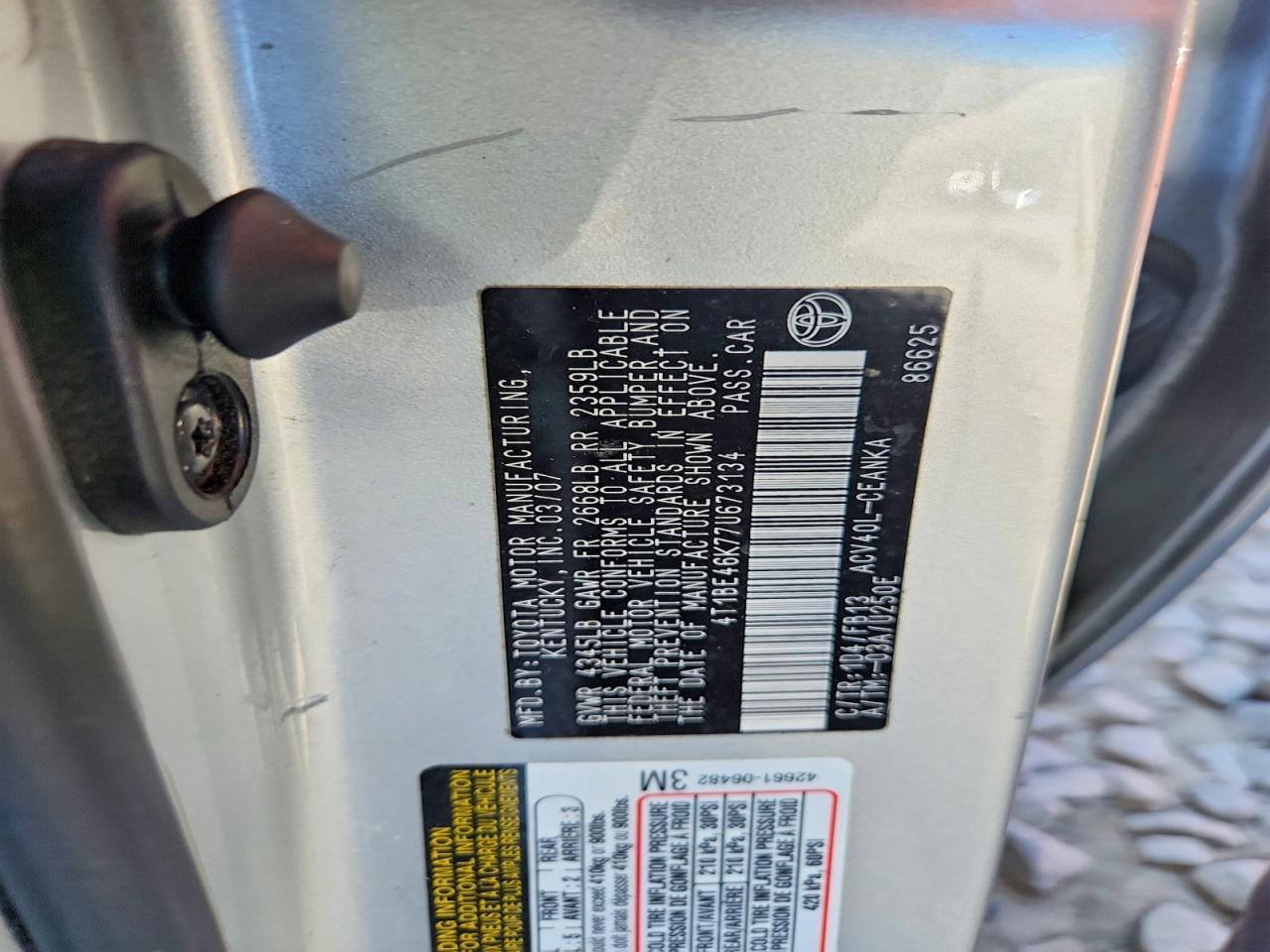 2007 TOYOTA CAMRY
