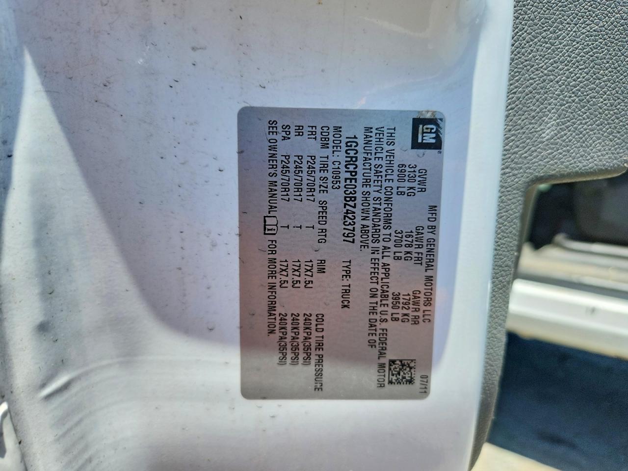 2011 CHEVROLET SILVERADO