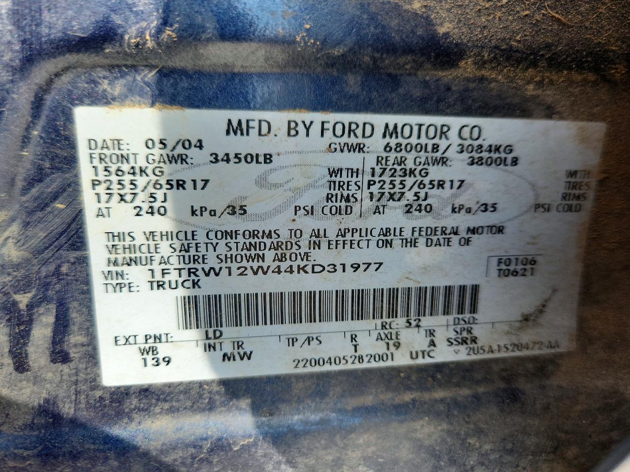 2004 FORD F150