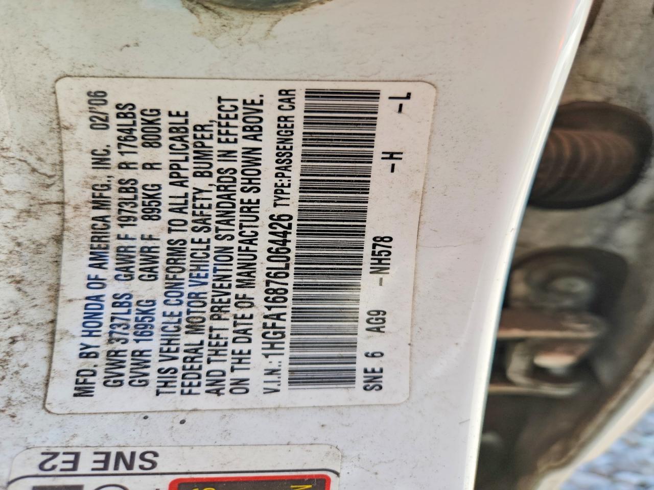 2006 HONDA CIVIC