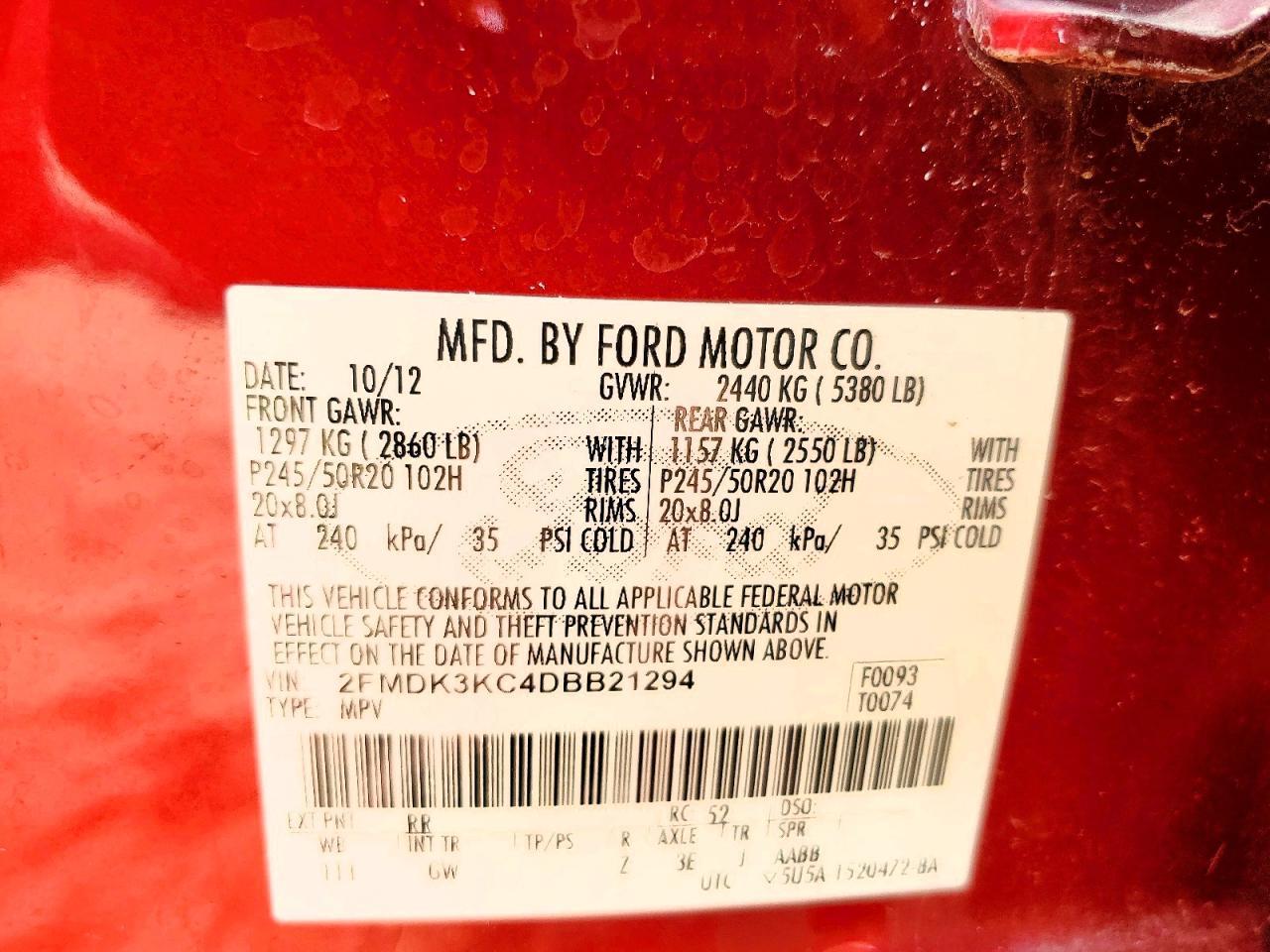 2013 FORD EDGE
