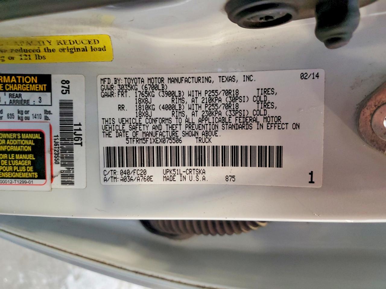 2014 TOYOTA TUNDRA