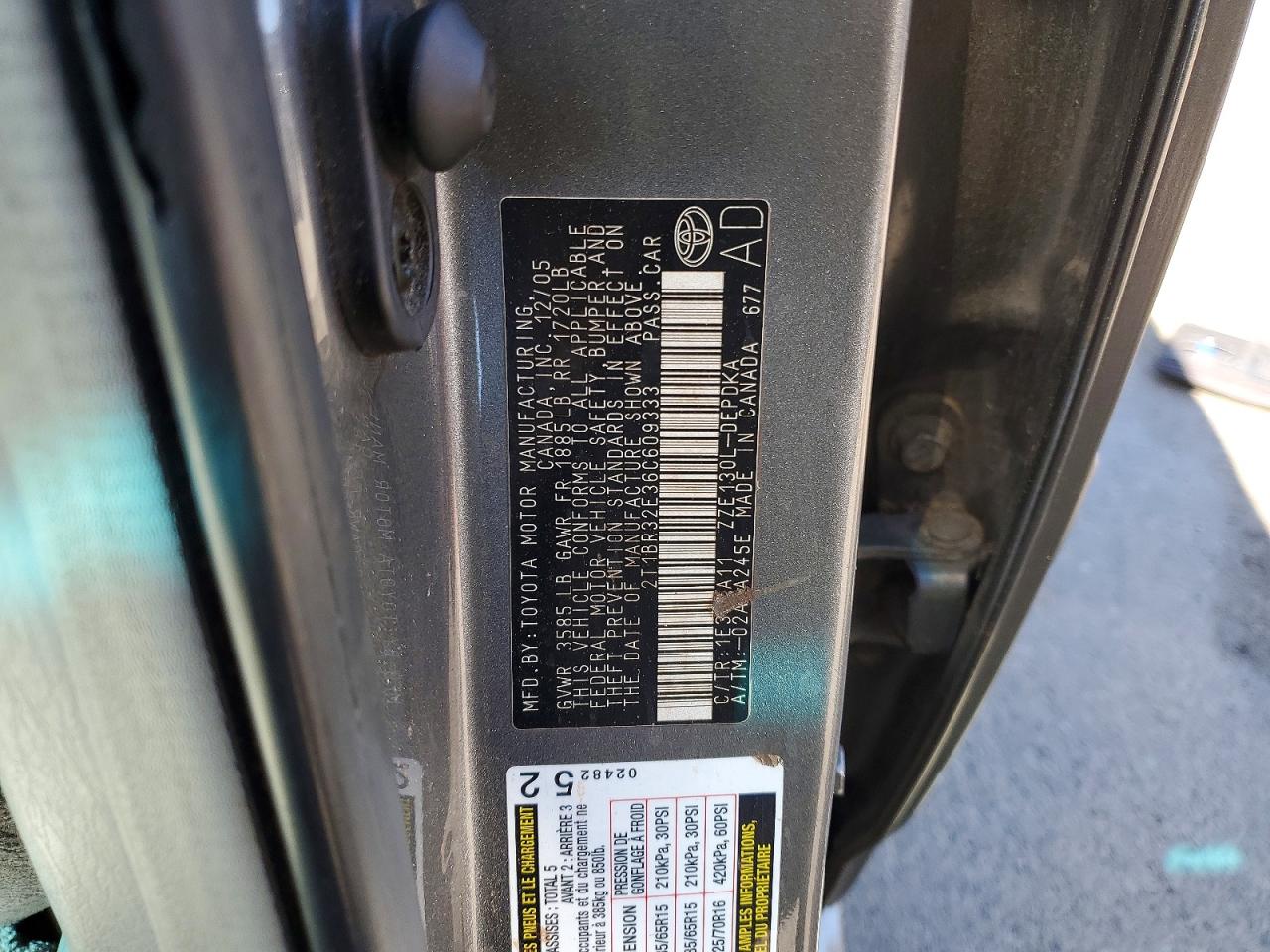 2006 TOYOTA COROLLA