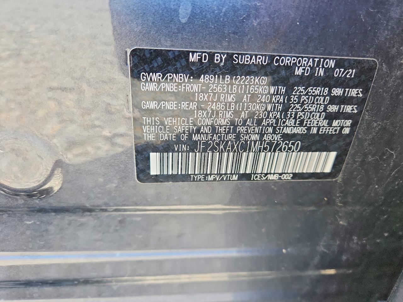 2021 SUBARU FORESTER