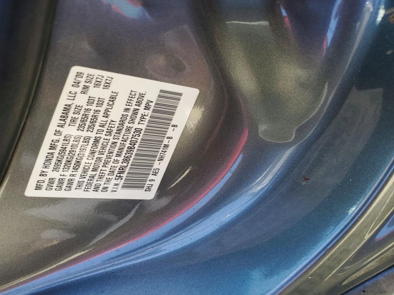 2009 HONDA ODYSSEY