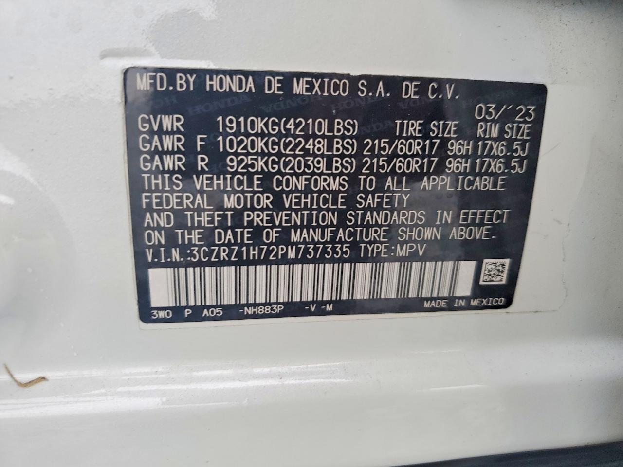 2023 HONDA HR-V