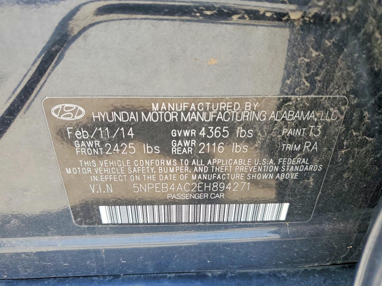 2014 HYUNDAI SONATA