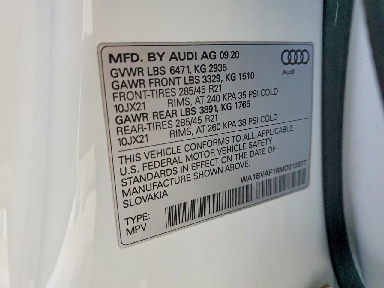 2021 AUDI Q8