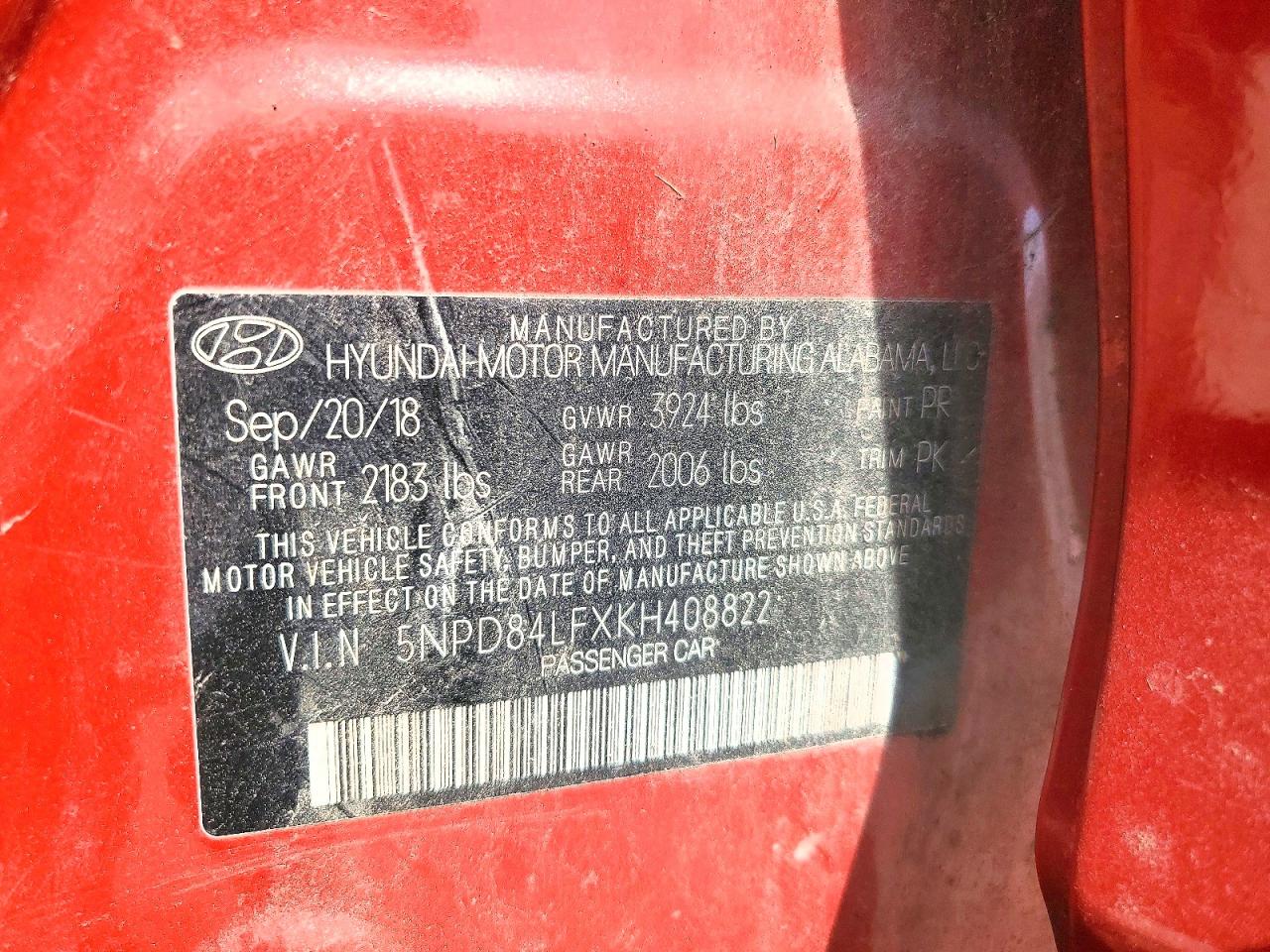 2019 HYUNDAI ELANTRA