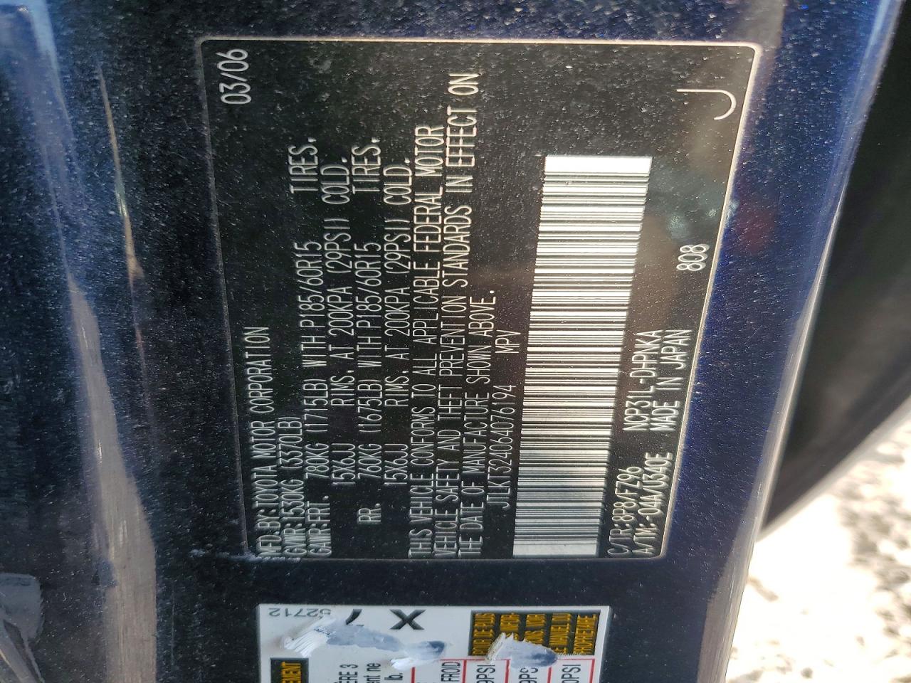 2006 TOYOTA SCION