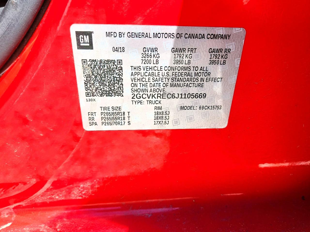 2018 CHEVROLET SILVERADO