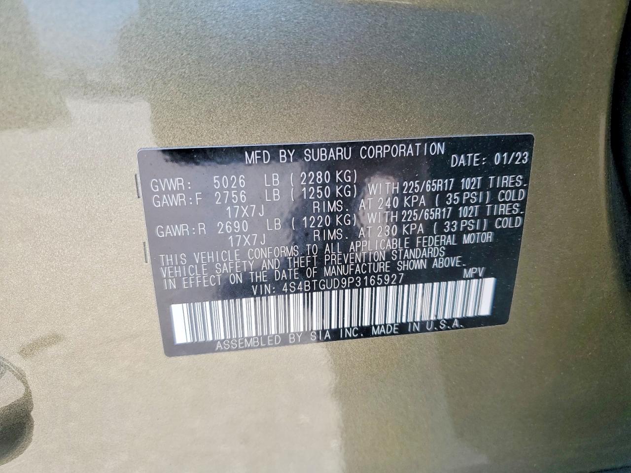 2023 SUBARU OUTBACK