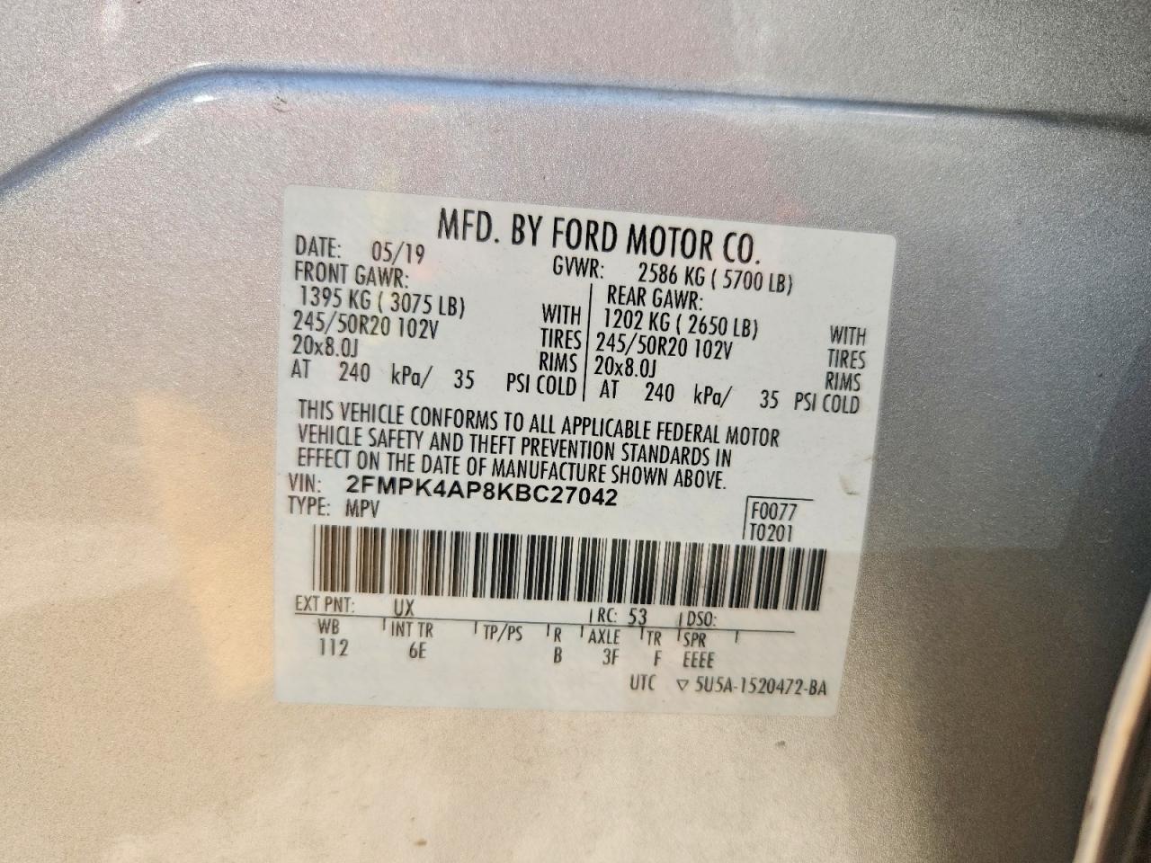2019 FORD EDGE