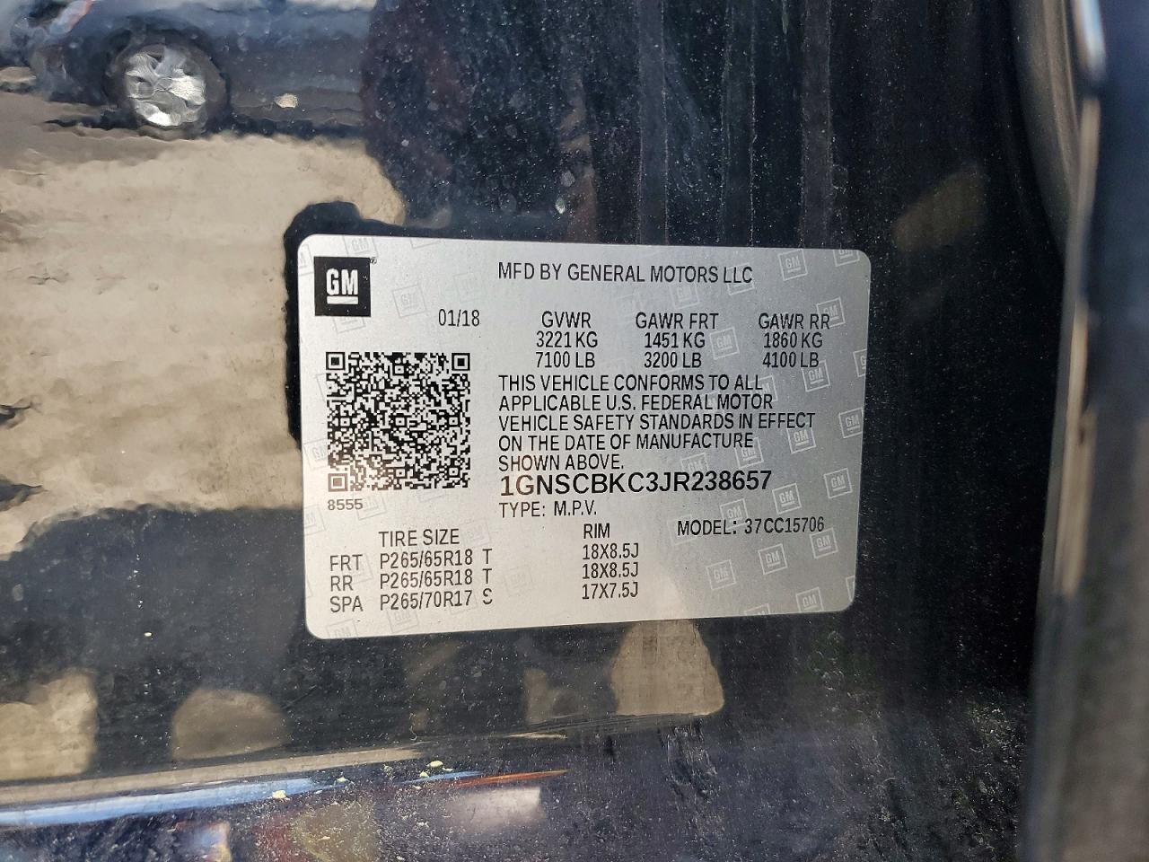 2018 CHEVROLET TAHOE