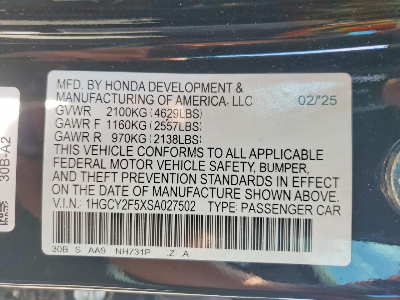 2025 HONDA ACCORD