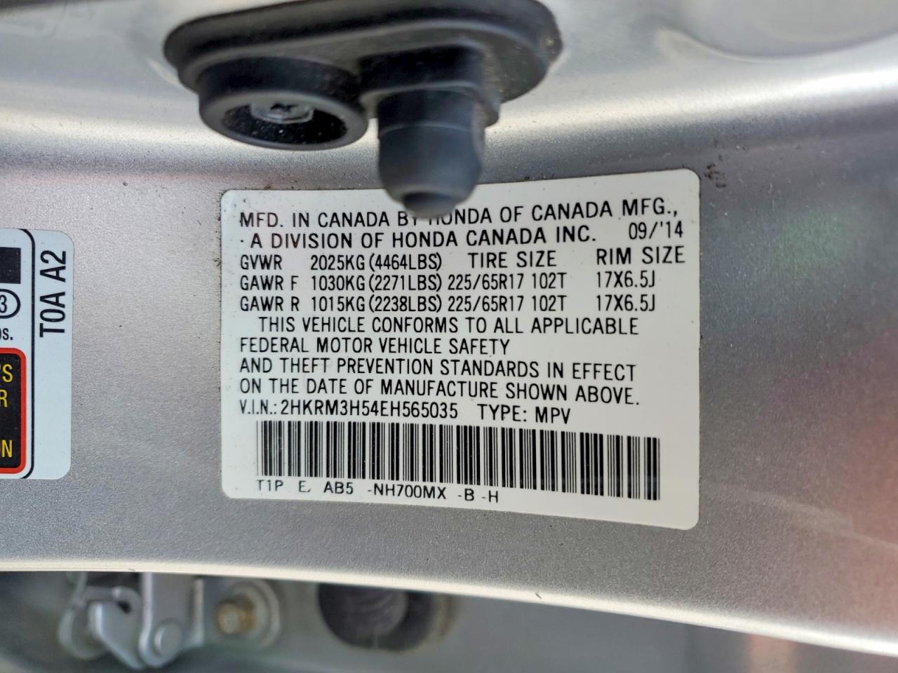 2014 HONDA CRV