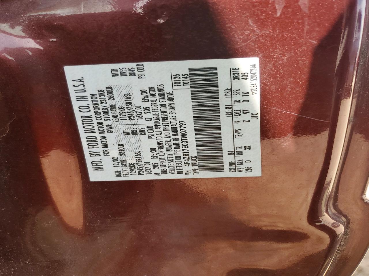 2003 MAZDA B4000