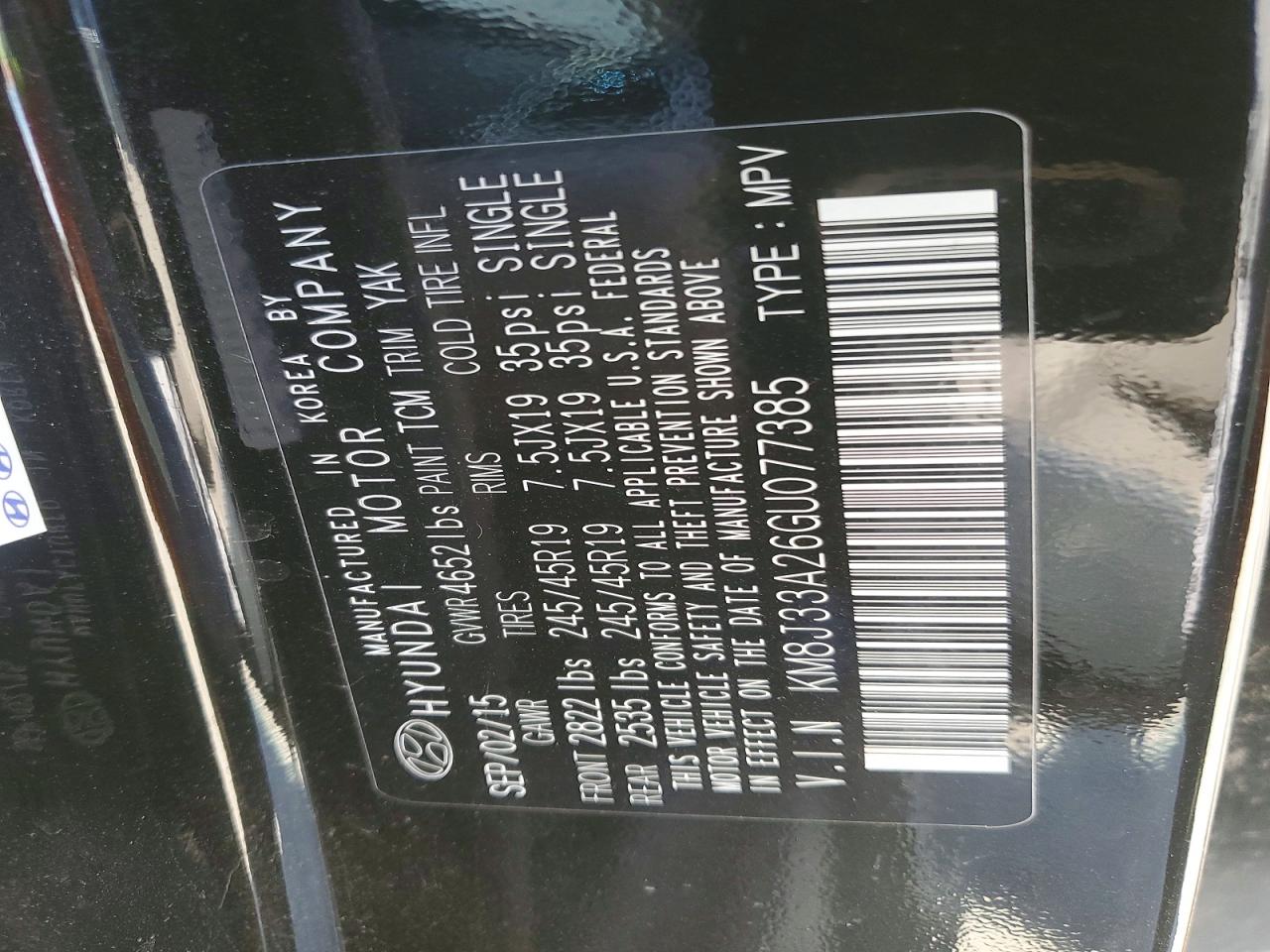 2016 HYUNDAI TUCSON